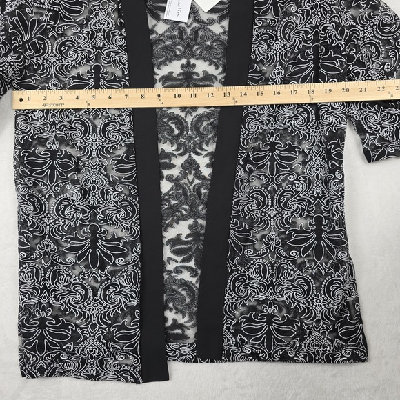 NY Collection Women's Size Small Black White Lace Top New With Tags - Picture 5 of 7